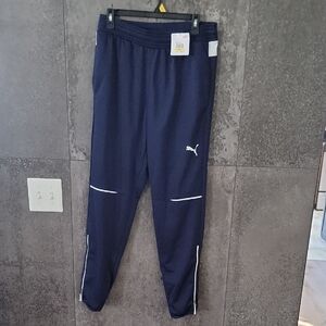 Puma Navy Training Pants with White Accents
